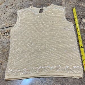 Sparkling Cream Sleeveless Holiday Top. This was my grandmother’s.